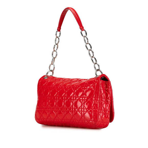 Auth Dior Patent Cannage Rendezvous Red #163370D93B - Picture 2 of 8